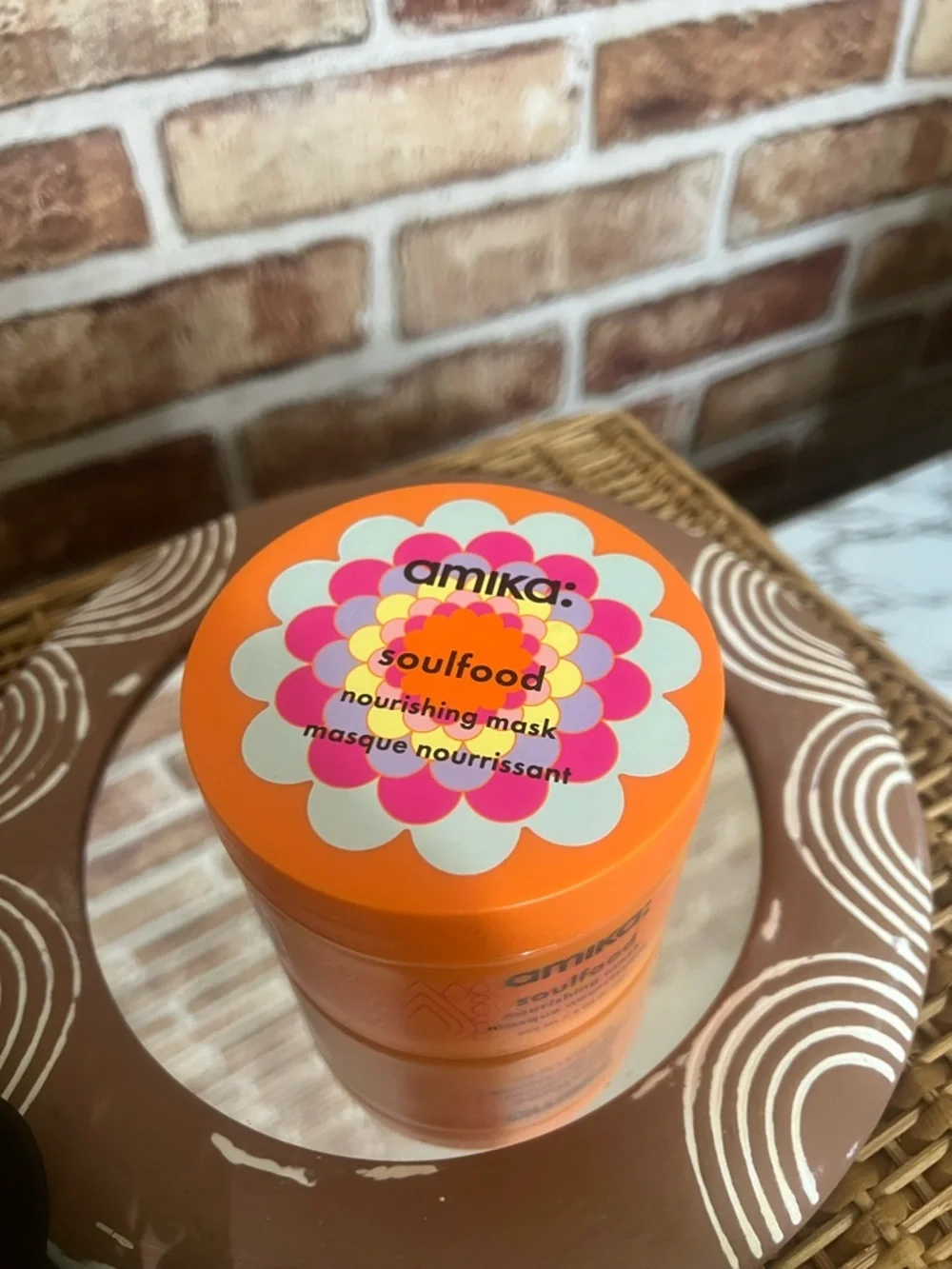 amika Soulfood Nourishing Mask - Vibrant Orange Jar